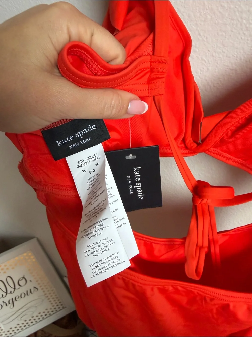NWT Kate Spade New York  Ruffle V-Wire One Piece Swimsuit Sz XL
